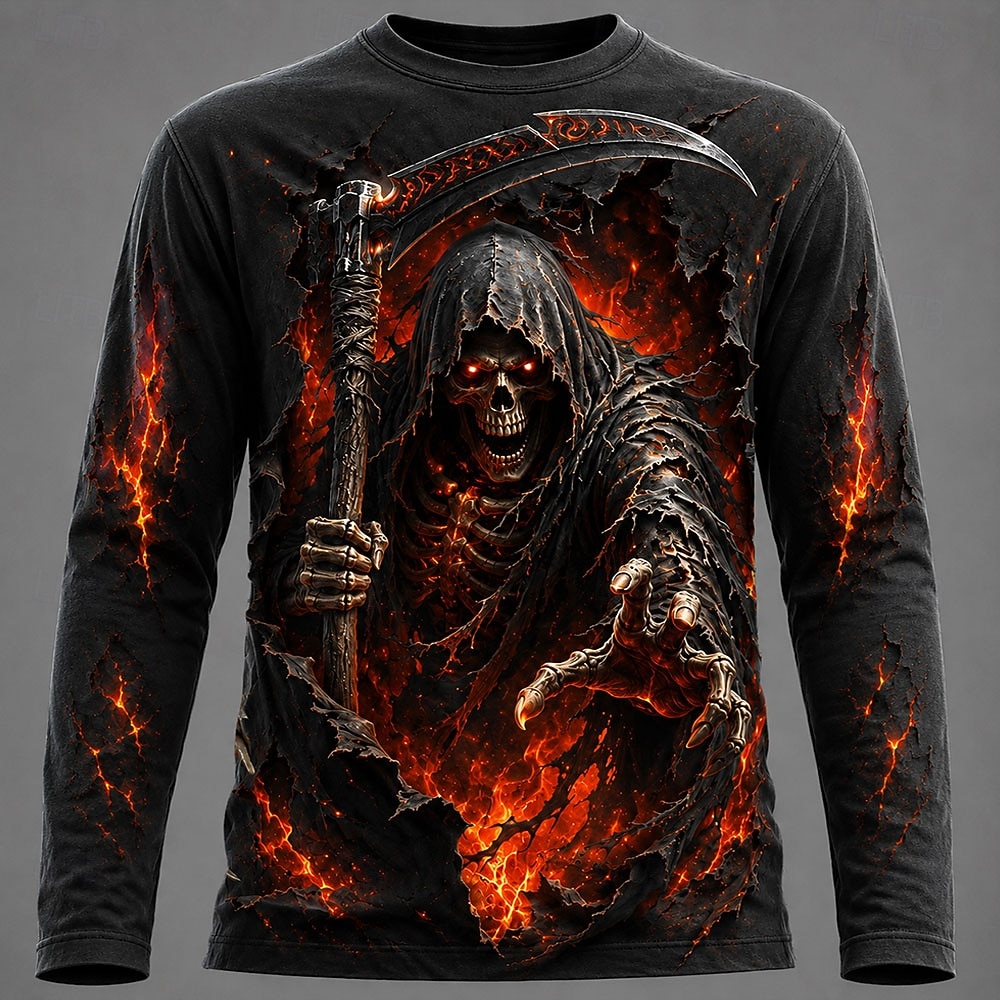 3D Printing Custom - T-shirt à manches longues imprimé 3D